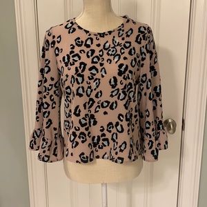 Mint Julep Pink Cheetah Blouse